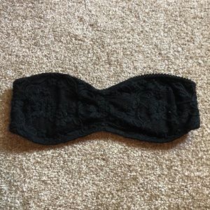 Black Lace Bandeau Bra
